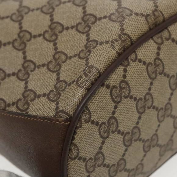 GUCCI GG Supreme Web Sherry Line Shoulder Bag PVC Beige 904 02 081 Auth 96199 - Picture 15 of 16